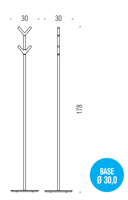 Colombo Planets B9812 Piantana con 4 Appendiabiti in ottone cromo