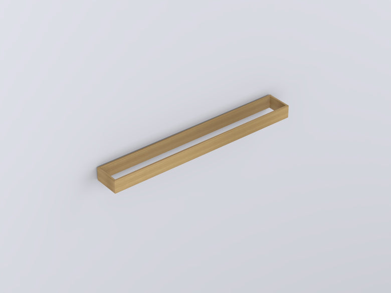 Cielo portasciugamani 45 cm in acciaio bronzo spazzolato montato a parete, vista del design e della finitura