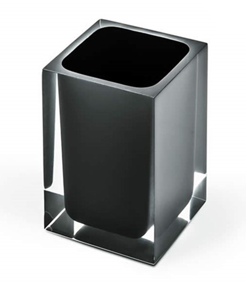 Colombo Cool w4202 bicchiere portaspazzolini Da Appoggio In in resina montato a parete, vista del design e della finitura...