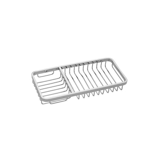 New line dc2 cestino 25x12 portaoggetti vasca doccia rettangolare doppio in ottone cromo