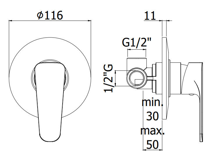 Paffoni Sly Sy010 Miscelatore doccia incasso Monocomando, componenti inclusi smontati: corpo incasso, placca e rosone