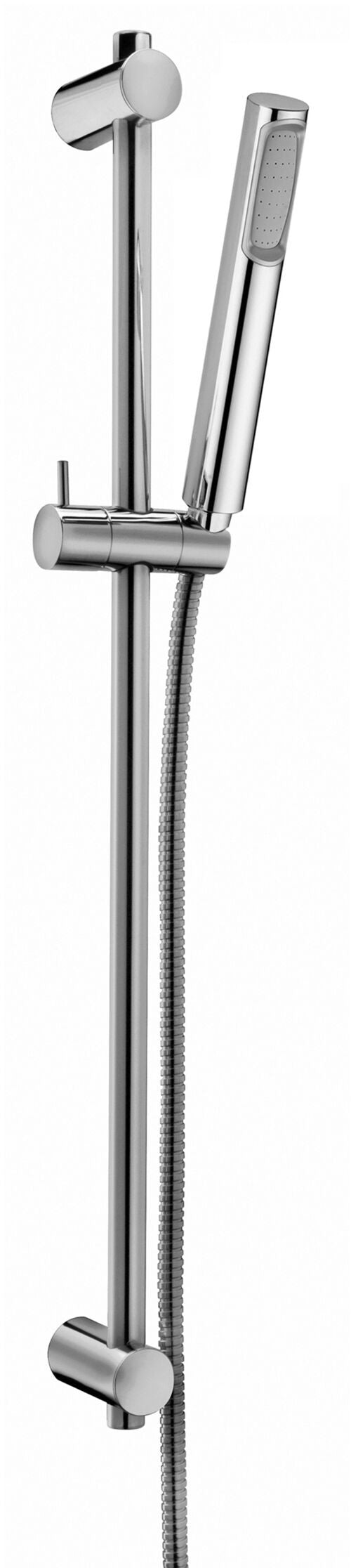 Paffoni Stick New asta doccia 73 cm con doccetta cromo, dettaglio ravvicinato della finitura e del marchio