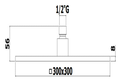 Paffoni syncro king zsof078 soffione 30x30 spessore 8 mm anticalcare in metallo cromo