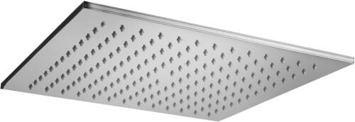Paffoni syncro king soffione 30x30 doccia 8 mm in metallo, dettaglio ravvicinato della finitura e del marchio