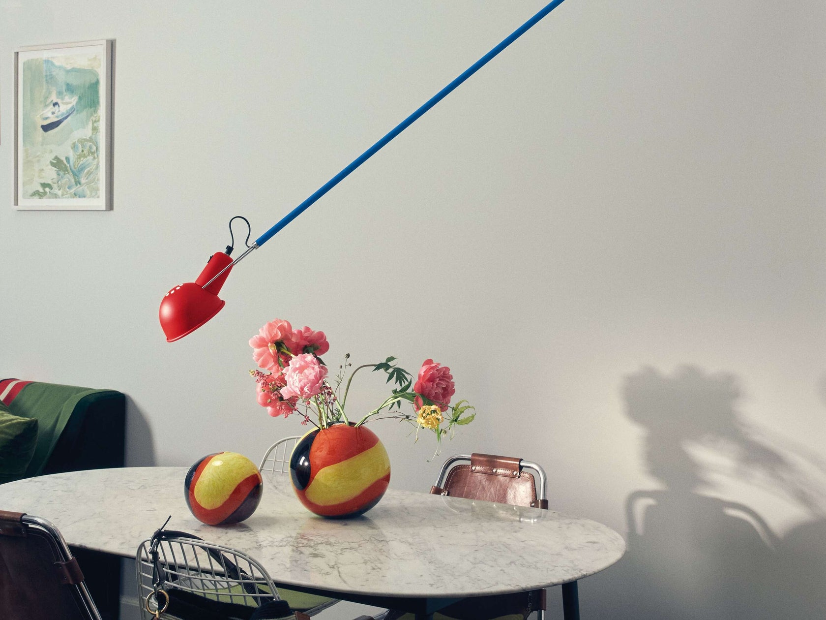 Flos 265 Lampada da parete Chromatica, vista posteriore con attacco elettrico - Flos