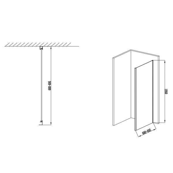 Box doccia 100x70 Rio un anta scorrevole vetro 6 mm trasparente H 195 cromo