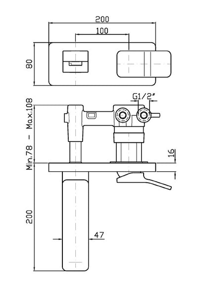 Zucchetti Soft ZP7292 Parte Esterna Miscelatore Lavabo senza parte incasso Cromo