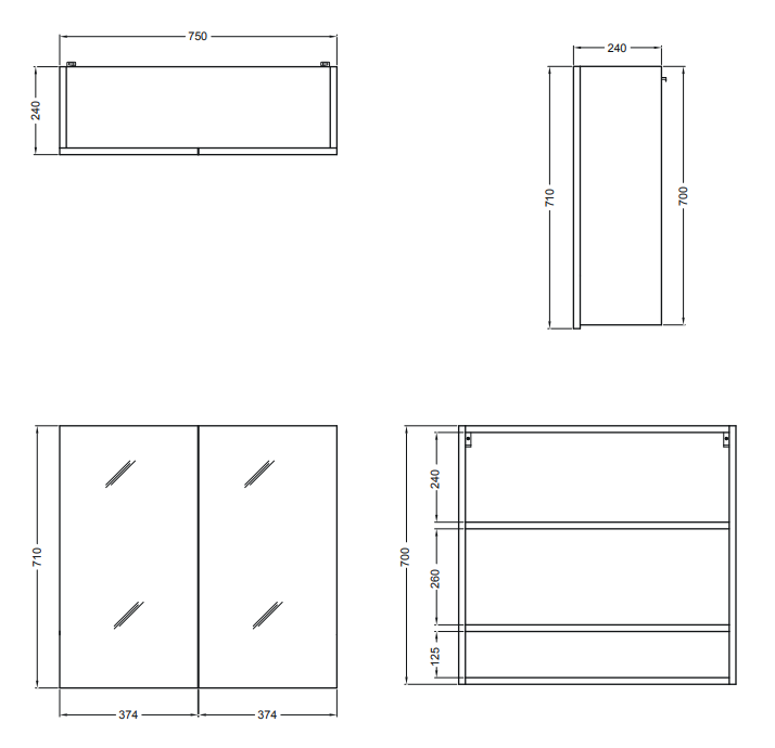 Colavene specchio contenitore 75x24 H.70 doppia anta con ambientato in bagno moderno con specchio e accessori