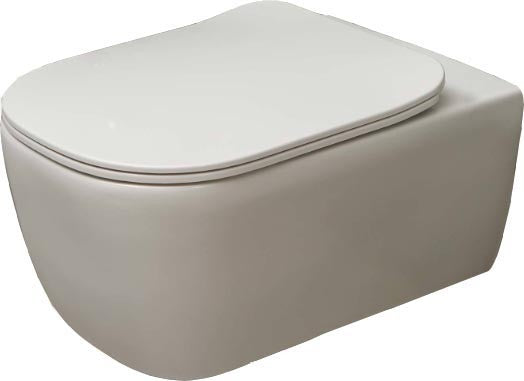Antonio Lupi Komodo1 Vaso Sospeso in Ceramica con sedile ambientato su piano bagno con accessori - Antonio Lupi Design