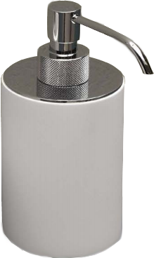 Antonio Lupi Play6 Dispenser in resina bianca e acciaio Bianco in acciaio inox e lucido montato a parete, vista del...