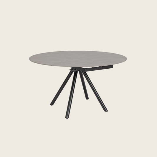 Andrea Bizzotto Rauni tavolo tondo allungabile in gres grigio nero 0731530