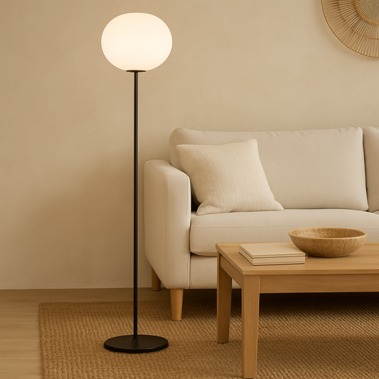 FLOS Glo-Ball Floor 3 lampada da pavimento 158 cm nero opaco