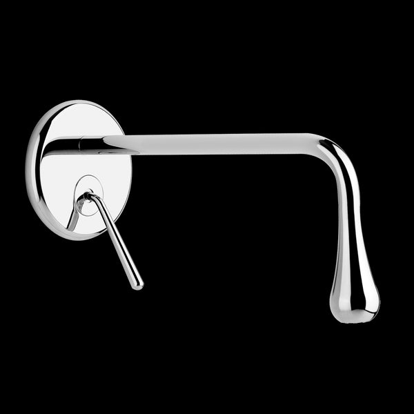 Parte esterna miscelatore lavabo monocomando a parete bocca lunga senza scarico senza parte incasso cromo Goccia 33686 Gessi