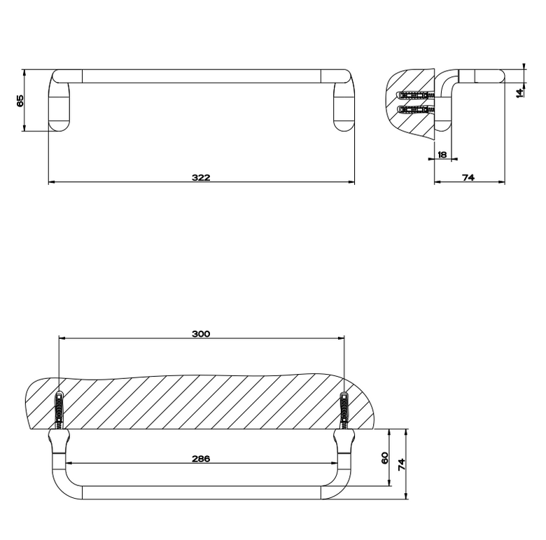 Gessi Goccia Porta asciugamani 30 Cm Cromo, dettaglio ravvicinato del materiale e dell'aggancio