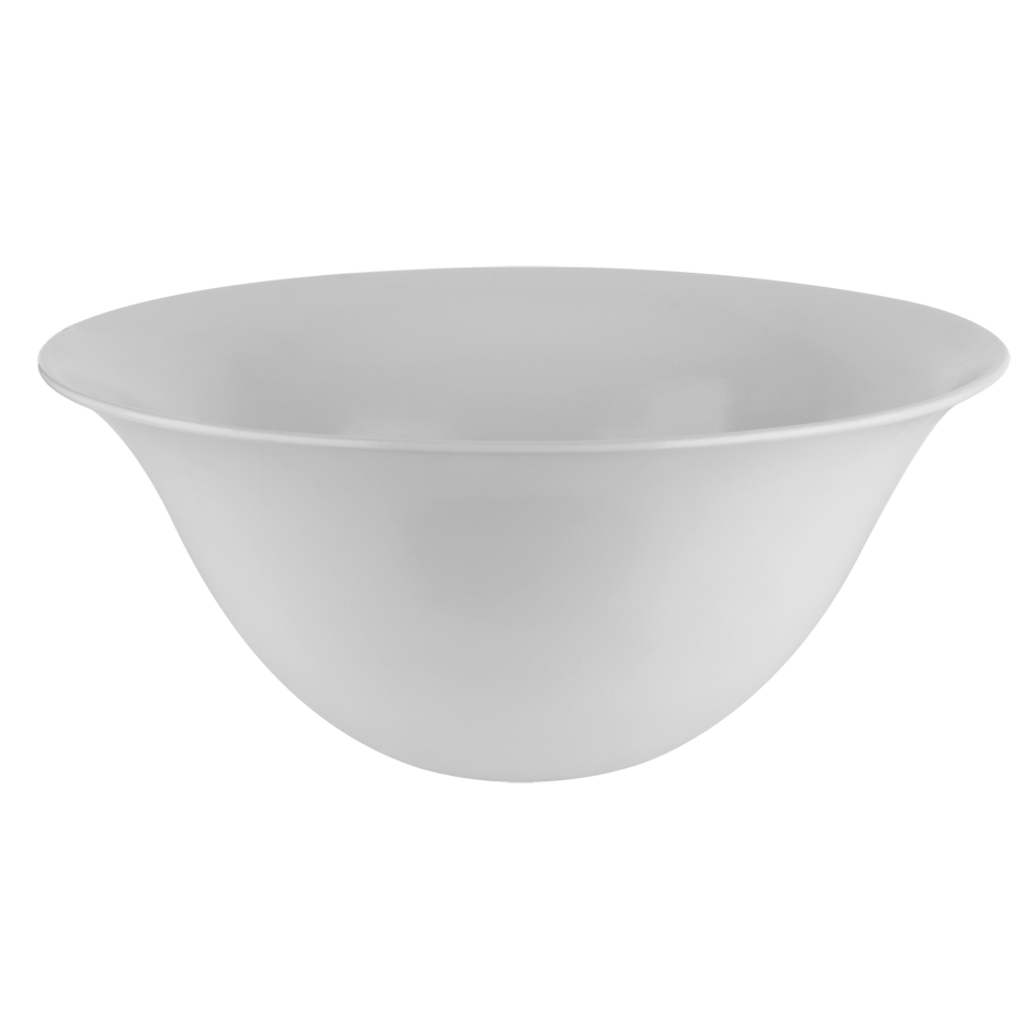 Lavabo tondo ciotola da Appoggio 40 Cm In Gres Bianco in lucido ambientato su piano bagno con accessori