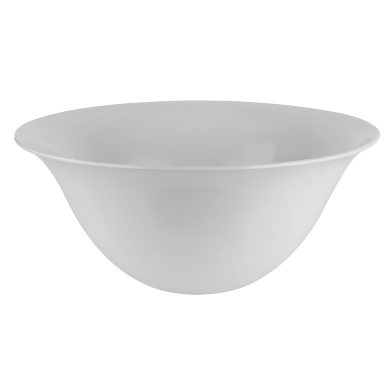 Lavabo tondo ciotola da Appoggio 40 Cm In Gres Bianco in lucido ambientato su piano bagno con accessori