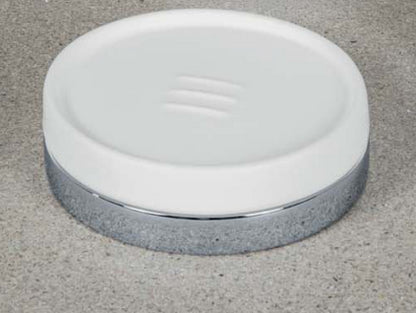 Colombo Nordic B5240 Porta Sapone da Appoggio in Ceramica Bianco Opaco cromo