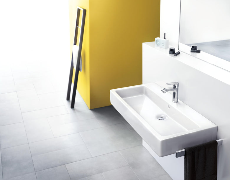 Hansgrohe Metris Miscelatore Monocomando Lavabo 110 Con, vista laterale del profilo e della forma