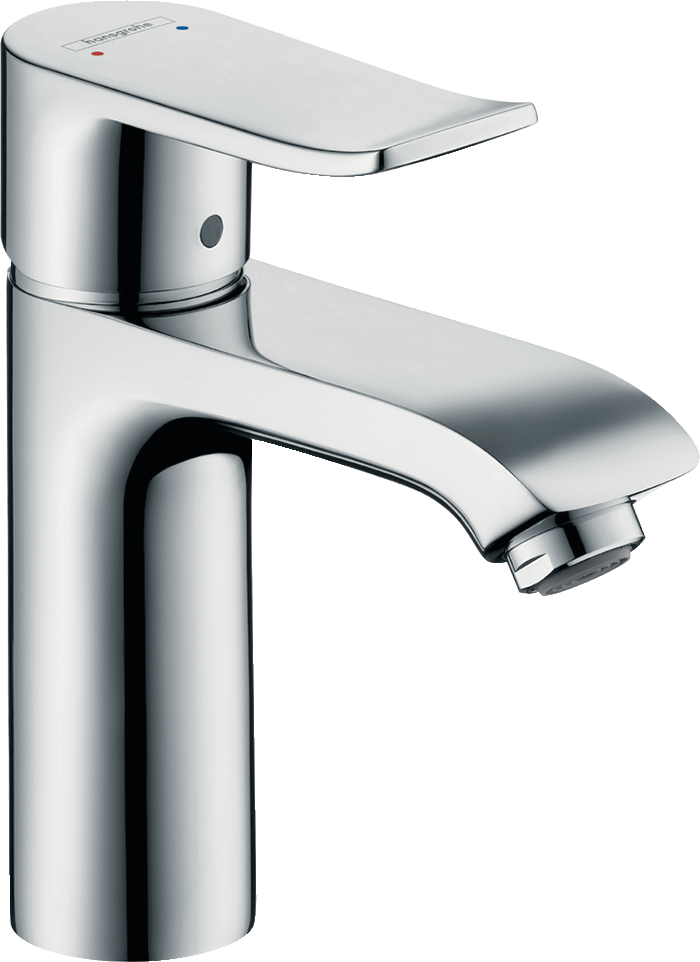 Hansgrohe Metris Miscelatore Monocomando Lavabo 110 Con, vista frontale su sfondo bianco