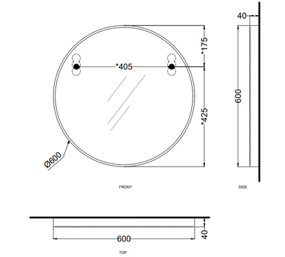 Cielo I Catini Round Specchio 60 cm tondo Con Scocca Laccata In Legno bronzo spazzolato