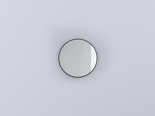 Cielo I Catini Round Specchio 60 cm tondo Con Scocca Laccata In Legno nero matt