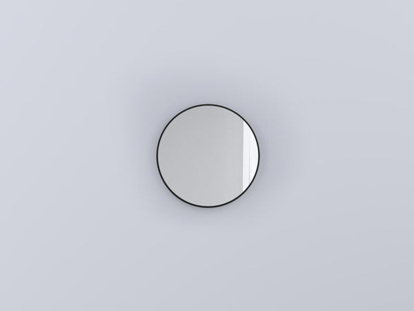 Cielo I Catini Round Specchio 60 cm tondo Con Scocca Laccata In Legno nero matt