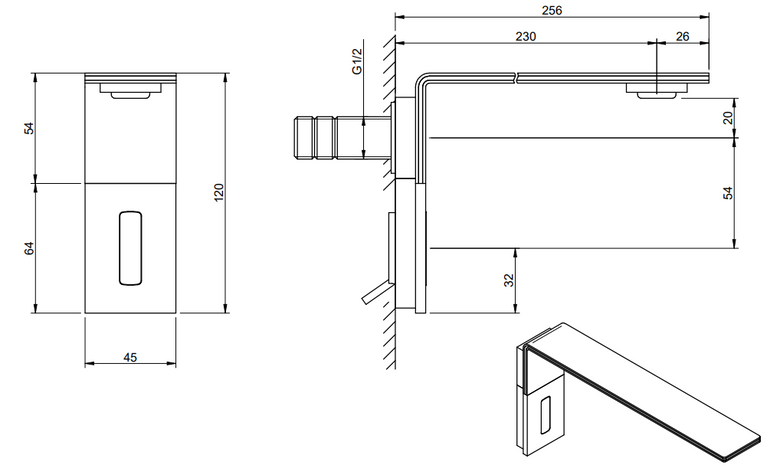 Treemme 5mm rubinetto elettronico per lavabo con Acciaio ambientato su piano bagno con accessori - Rubinetterie Treemme