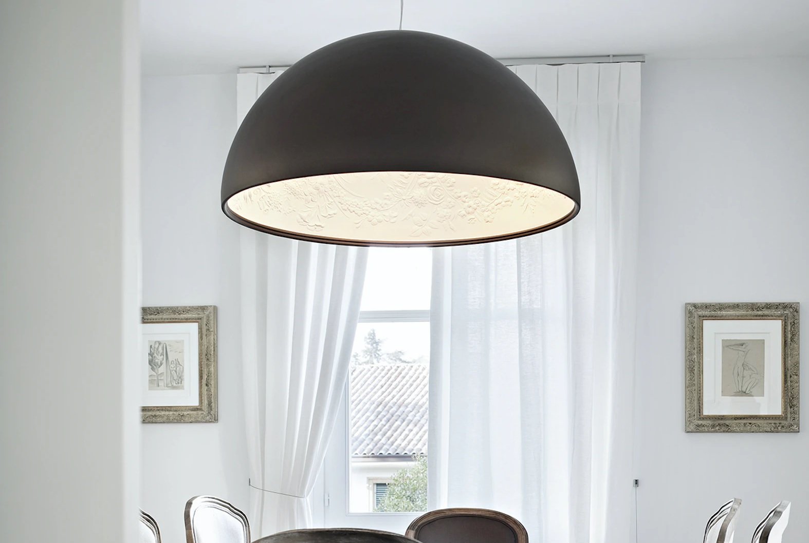 Flos Skygarden 1 Lampada 60 cm sospesa ruggine, particolare del diffusore luminoso