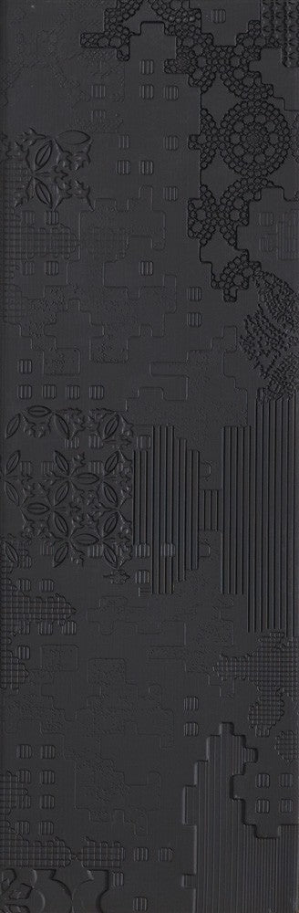 Mutina Bas Relief Piastrella Trafilato 18x54 Cm Patchwork Relief Nero
