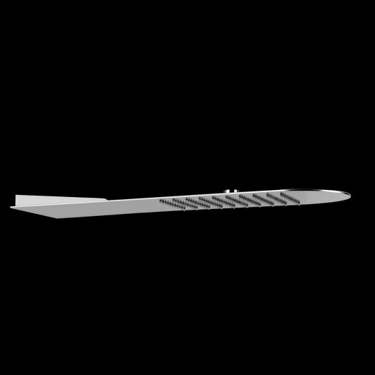 Gessi Tremillimetri 33051 Soffione 62x19 a parete Mirror Steel