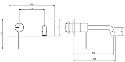 Treemme Up+ miscelatore lavabo 173 mm senza parte incasso cromo RWIT6BA7CC01