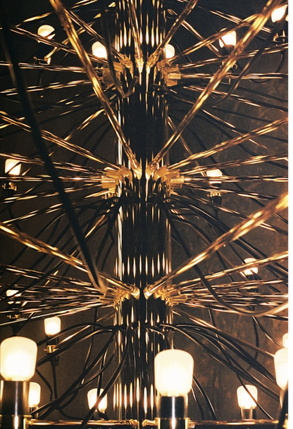 Flos 2097/50 Clear Bulbs Lampada a sospensione 100 cm a bulbi trasparenti Ottone