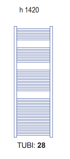 Lazzarini Sanremo scaldasalviette 1430x500 ad acqua 457 w dritto cromo 386496