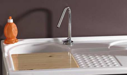 Colavene Lavacril mobile lavatoio per lavatrice a destra 106x60 con serrandina a scomparsa in abs metacrilato bianco