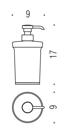 Colombo Link b9311 Dispenser porta sapone liquido da Appoggio in Vetro Acidato Naturale cromo