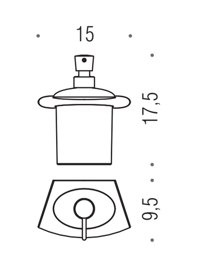 Colombo Land B9318 Dispenser spandisapone da Parete in Vetro Acidato Naturale cromo