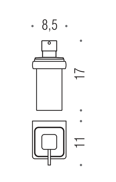 Colombo Lulu B9321 Dispenser portasapone liquido a Parete in Vetro Acidato cromo