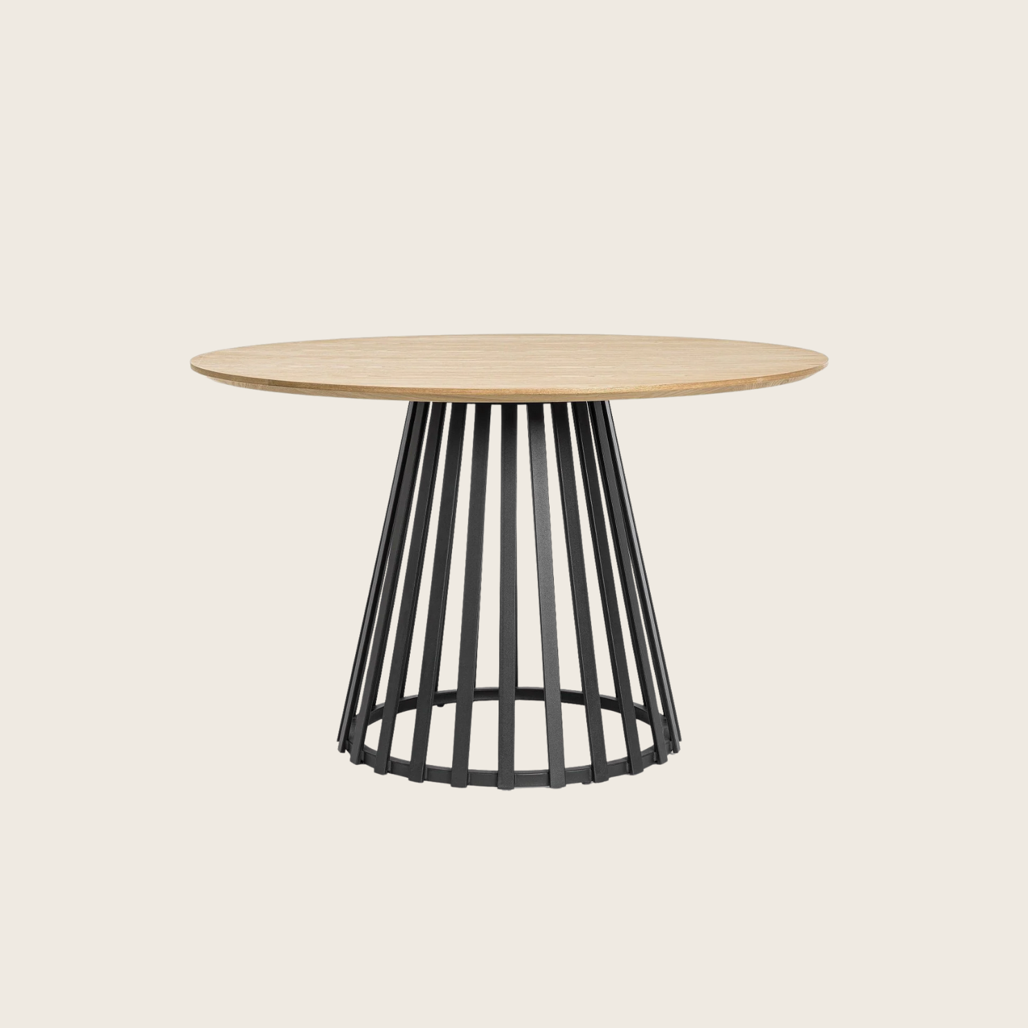 Andrea Bizzotto Cillian tavolo 120 cm tondo natural nero 0732247