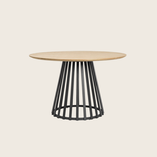 Andrea Bizzotto Cillian tavolo 120 cm tondo natural nero 0732247