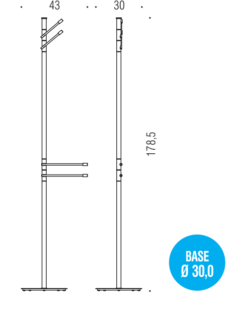 Colombo Isole B9412 Piantana portasciugamani con due appendiabiti in ottone cromo