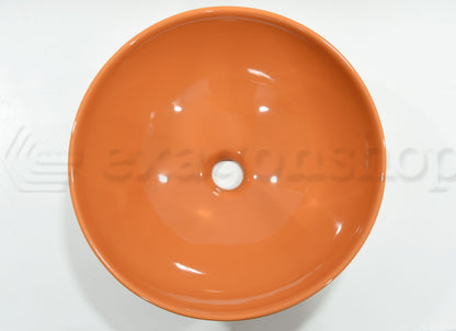 Lavabo 38 cm a ciotola H 16 Cm Seconda Scelta Arancio Lucido Flavia 001034 Nic