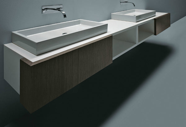 Canale Lavabo 90x45 Bianco Lucido