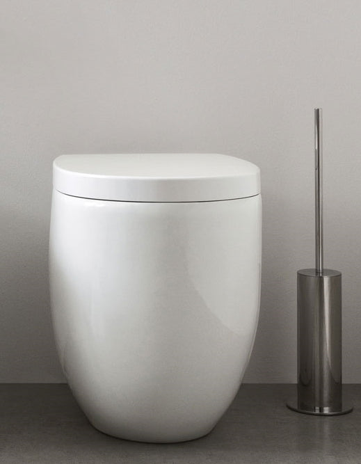 Milk Wc Scarico a terra Trasf 52x34 Nero Lucido