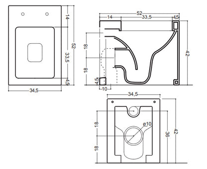 Cool Wc Scarico A Parete 52x34,5 Bianco Matt