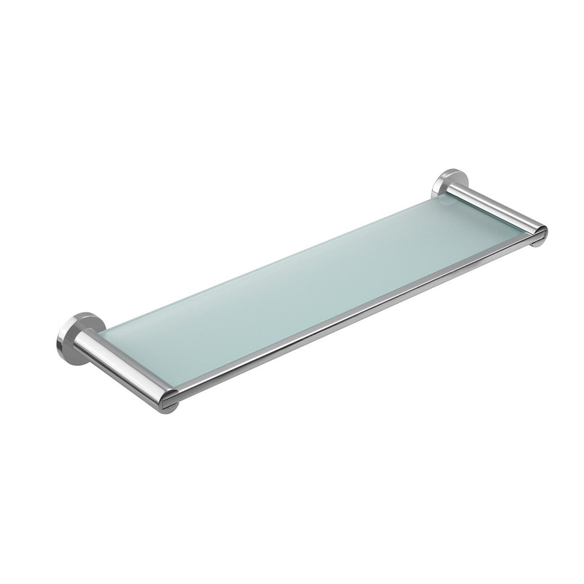 Cosmic Architect Mensola 43 cm bagno Cromo in lucido installato in bagno moderno con ante in vetro temperato - Industrias...