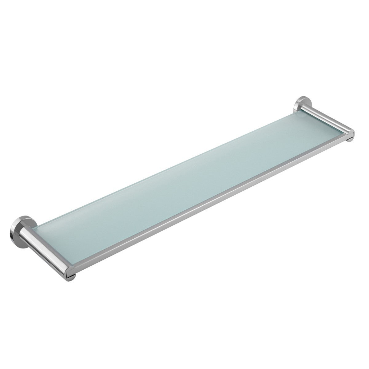 Mensola bagno in Vetro 60 cm Cromo Architect Cosmic installato in bagno moderno con ante in vetro temperato - Industrias...