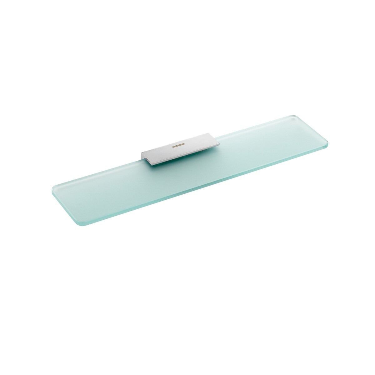 Mensola 40 cm in Vetro Cromo Project Cosmic installato in bagno moderno con ante in vetro temperato - Industrias Cosmic