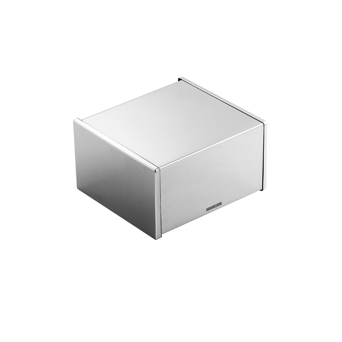 Portarotolo chiuso con coperchio 14,5x13x8 cm a muro Cromo in acciaio inox montato a parete, vista del design e della...