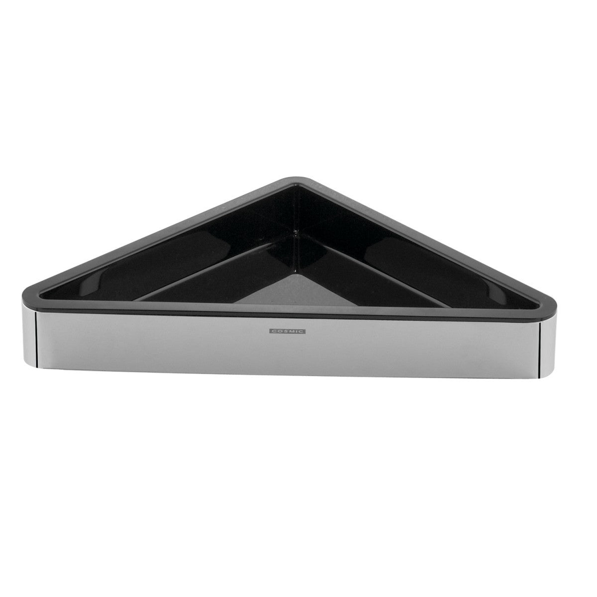 Griglia 22x22 angolare per box doccia cromo Nero Project installato in bagno moderno con ante in vetro temperato...