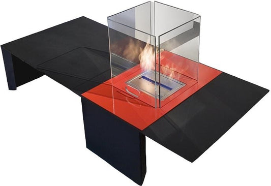 Antonio Lupi Drago Tavolino Con Focolare A Bioetanolo Cm 70x160x35